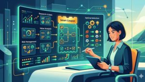 Современная иллюстрация стратегии смарт-купона для составления экспресс-ставок в рейтинге букмекеров на 2026 год